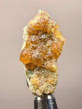 Load image into Gallery viewer, Hessonite Garnet Cluster on Matrix – Thumbnail Collector Specimen from Pakistan | High-Grade Orange-Red Garnet Crystals
