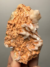 Load image into Gallery viewer, Red Heulandite on Cream Stilbite Zeolite Cluster – India (Collector Mineral Specimen)
