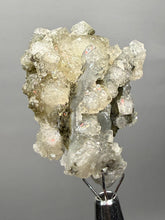 Load image into Gallery viewer, Druzy Apophyllite over Golden Calcite &amp; Black Chalcedony Stalactites | Deccan Traps, Maharashtra, India
