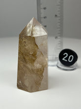 Load image into Gallery viewer, Dendrite Manganese Included Iron Oxide Quartz (Golden Healer) Obelisk Tower • RARE
