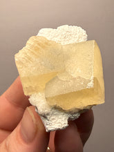 Load image into Gallery viewer, Rare Druzy Golden “Diamond” Calcite on Zeolite Matrix — Maharashtra, India | Collector Cabinet Specimen
