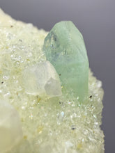 Load image into Gallery viewer, Luminous Mint Apophyllite with Glittering Druzy Sugar Quartz – India
