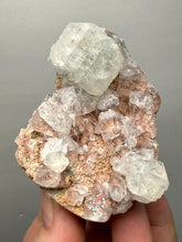 Load image into Gallery viewer, Green Apophyllite on Red &amp; Green Heulandite – Deccan Traps, Maharashtra, India
