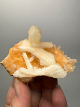 Load image into Gallery viewer, Orange Heulandite and Cream Stilbite Zeolite Cluster – India (Collector Mineral Specimen)
