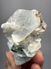 Load image into Gallery viewer, Dark Green Cap Stak Nala Tourmaline on Cleavelandite Matrix – Haramosh Mountains, Pakistan

