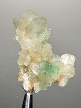 Load image into Gallery viewer, High-Grade Gemmy Green Apophyllite on White Stilbite  | Deccan Traps, Maharashtra, India
