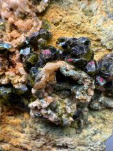 Load image into Gallery viewer, Gemmy Green Garnet on Matrix – Pakistan Collector Specimen
