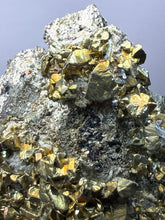 Load image into Gallery viewer, 4” New Find: Huanzala Mine Peru Sphalerite + Chalcopyrite + Apatite + Calcite + Quartz | Collector Display Specimen
