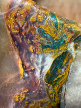 Load image into Gallery viewer, PREMIUM DISPLAY or LAPIDARY SLAB • Moroccan “Dream Landscape Jagate” (Purple, Teal, Red, Green, Red, Yellow &amp; Orange Moss Plume Agate + Jasper) Stone • Double Sided • High Atlas Mountains • Unpolished
