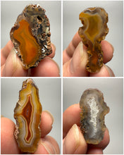 Load image into Gallery viewer, Lot of 4 Small Malawi Agate Halves – Polished Rare Colorful Collector Specimens
