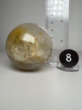 Load image into Gallery viewer, Dendrite Manganese Included Iron Oxide Quartz (Golden Healer) Sphere • RARE
