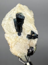Load image into Gallery viewer, Blue Indicolite &amp; Mint Green Tourmaline on Matrix – Pegmatite Mineral Specimen from Pakistan
