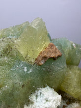 Load image into Gallery viewer, High-Grade Green Heulandite on Peach Stilbite Crystal Cluster | Deccan Traps, Maharashtra, India | Collector Mineral Specimen
