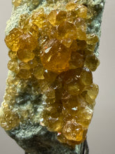 Load image into Gallery viewer, Hessonite Garnet Cluster on Matrix – Natural Collector Specimen from Pakistan | High-Grade Orange-Red Garnet Crystals
