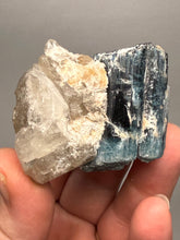 Load image into Gallery viewer, Blue Cap Tourmaline on Quartz Specimen – Pakistan
