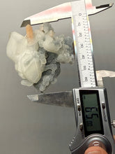 Load image into Gallery viewer, Pink Stilbite with Druzy Frosted Optical Calcite — India Zeolite Specimen
