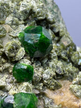 Load image into Gallery viewer, Gemmy Green Garnet on Matrix – Pakistan Collector Specimen
