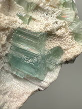 Load image into Gallery viewer, Pink Morganite, Blue Green Indicolite &amp; Purple Lepidolite Mineral Specimen from Pakistan – Collector Grade Pegmatite Piece
