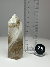 Load image into Gallery viewer, Dendrite Manganese Included Iron Oxide Quartz (Golden Healer) Obelisk Tower • RARE
