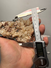 Load image into Gallery viewer, Shiny Peach Stilbite on Druzy Red Heulandite – High-Grade Collector Mineral Specimen from India
