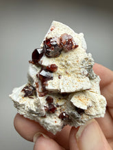 Load image into Gallery viewer, High-Grade Naturally Faceted Red Spessartine Garnet on Matrix — Skardu, Pakistan
