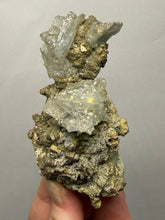 Load image into Gallery viewer, High-Grade Blue Barite with Iron Pyrite | Sidi Lahcen Mine, Nador, Morocco
