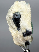 Load image into Gallery viewer, Blue Indicolite &amp; Mint Green Tourmaline on Matrix – Pegmatite Mineral Specimen from Pakistan
