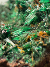 Load image into Gallery viewer, Brochantite Collector Mineral Specimen – Vivid Green Copper Crystals from Morocco
