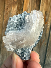 Load image into Gallery viewer, Pink Gem Heulandite on Clear Apophyllite and Clear Heulandite • Maharashtra, India
