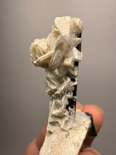 Load image into Gallery viewer, Dark Green Cap Stak Nala Tourmaline with Flower Cleavelandite Matrix – Haramosh Mountains, Pakistan
