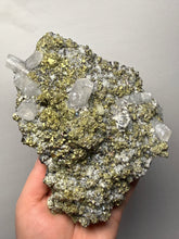 Load image into Gallery viewer, 6.8” New Find: Huanzala Mine Peru Sphalerite + Chalcopyrite + Apatite + Calcite + Quartz | Collector Display Specimen
