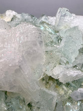 Load image into Gallery viewer, High-Grade Gemmy Green Apophyllite on White Stilbite  | Deccan Traps, Maharashtra, India

