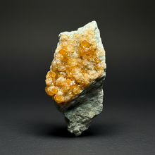 Load image into Gallery viewer, Hessonite Garnet Cluster on Matrix – Natural Collector Specimen from Pakistan | High-Grade Orange-Red Garnet Crystals
