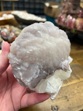 Load image into Gallery viewer, Lavender Stilbite Flower + Phantom Purple Apophyllite• VERY RARE • India
