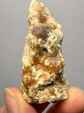 Load image into Gallery viewer, Hessonite Garnet Cluster on Matrix – Natural Collector Specimen from Pakistan | High-Grade Orange-Red Garnet Crystals
