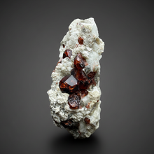 Load image into Gallery viewer, High-Grade Naturally Faceted Red Spessartine Garnet on Matrix — Skardu, Pakistan
