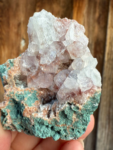 Red Apophyllite on Green Heulandite • Maharashtra, India
