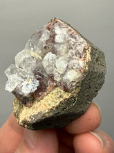 Load image into Gallery viewer, Lustrous Apophyllite over Red Heulandite (Zeolite Pocket) — Deccan Traps, Maharashtra, India
