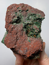Load image into Gallery viewer, Brochantite Collector Mineral Specimen – Vivid Green Copper Crystals from Morocco
