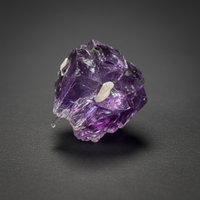 Load image into Gallery viewer, Rhodochrosite + Quartz on Purple Isometric Fluorite (Thumbnail Specimen) | Wutong Mine, China
