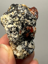 Load image into Gallery viewer, Naturally Faceted Zircon Crystal on Pegmatite–Biotite Matrix • Pakistan Mineral Specimen
