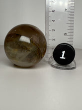 Load image into Gallery viewer, Dendrite Manganese Included Iron Oxide Quartz (Golden Healer) Sphere • RARE
