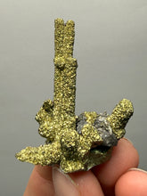 Load image into Gallery viewer, Chalcopyrite Botryoidal Stalactites on Calcite – Cabinet Specimen | Tongshankou Mine, Edong, Daye, Huangshi Prefecture, Hubei Province, China
