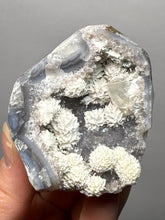Load image into Gallery viewer, Mordenite with Optical Calcite on Druzy Chalcedony | Mineral Cabinet Specimen | Deccan Traps, India
