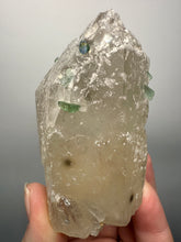 Load image into Gallery viewer, Blue Indicolite &amp; Mint Green Tourmaline on Quartz – Pegmatite Mineral Specimen from Pakistan
