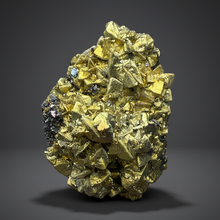 Load image into Gallery viewer, 3.3” New Find: Huanzala Mine Peru Sphalerite + Chalcopyrite + Apatite + Calcite + Quartz | Collector Display Specimen
