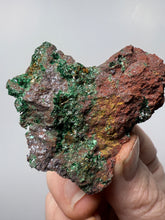 Load image into Gallery viewer, Brochantite Collector Mineral Specimen – Vivid Green Copper Crystals from Morocco
