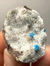 Load image into Gallery viewer, Rare Electric Blue Cavansite on Druzy Matrix – Collector Mineral Specimen | India
