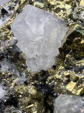 Load image into Gallery viewer, 5.1” New Find: Huanzala Mine Peru Sphalerite + Chalcopyrite + Apatite + Calcite + Quartz | Collector Display Specimen
