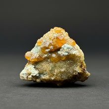 Load image into Gallery viewer, Hessonite Garnet Cluster on Matrix – Natural Collector Specimen from Pakistan | High-Grade Orange-Red Garnet Crystals
